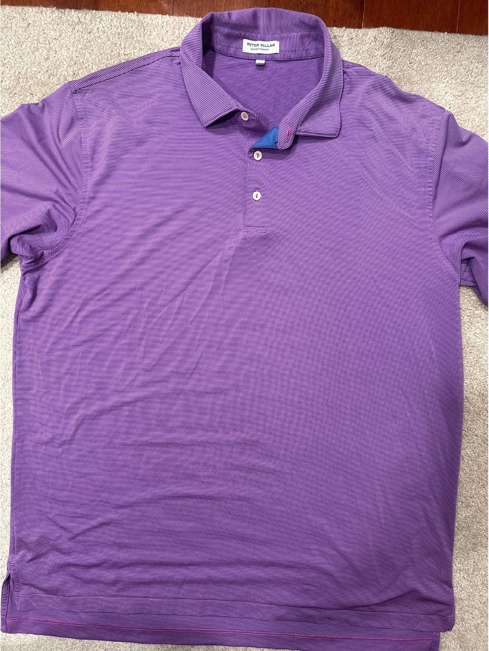 (5)Peter Millar Summer Comfort Purple Polo Shirt XL